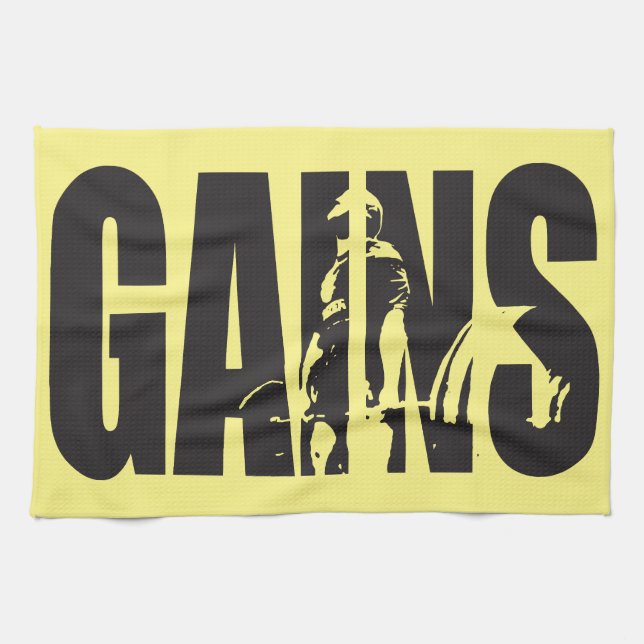 Linge De Cuisine GAINS - Motivation "Body building" (Horizontal)