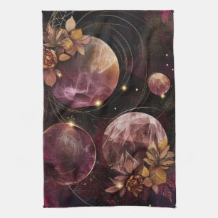 Linge De Cuisine Galaxie Mystique Cristal Planète Espace Violet