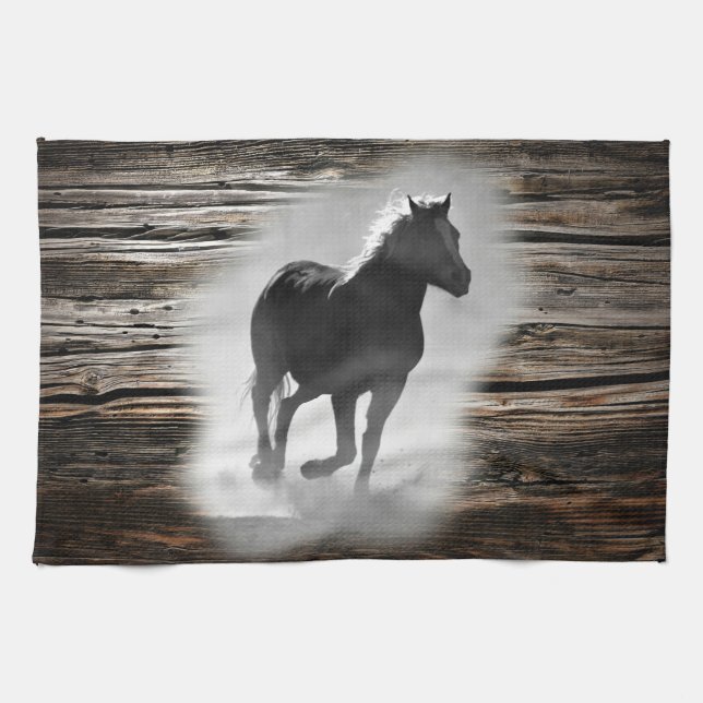 Linge De Cuisine Galloping de Wild Horse (Horizontal)