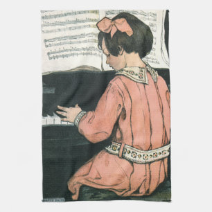 Linge De Cuisine Gammes par Jessie Willcox Smith, Fille de Musique
