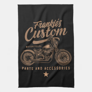 Linge De Cuisine Garage de moto personnalisé pour motard Bobber