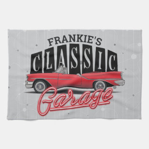 Linge De Cuisine Garage de voiture classique personnalisé Faux Néon