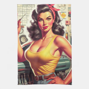 Linge De Cuisine Garage Mécanique Pin-up