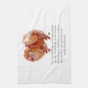 Linge De Cuisine Garde de Pomeranian Femelle