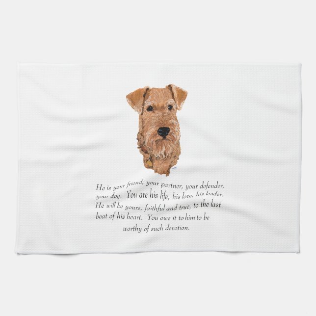 Linge De Cuisine Garde de Terrier Irlandais - Mâle (Horizontal)