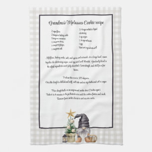 Linge De Cuisine Garder de la recette de Noël personnalisée Aquarel