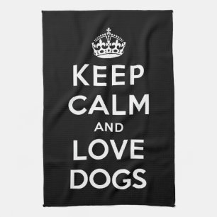 Linge De Cuisine Gardez le calme et aimez les chiens