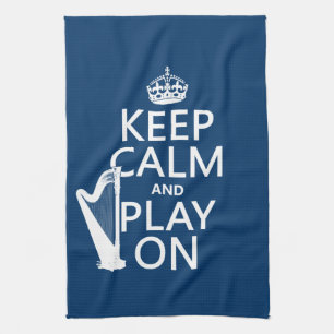 Linge De Cuisine Gardez le calme et le jeu sur (harpe) (toute