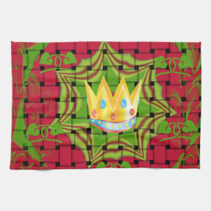 Linge De Cuisine Gardez-le simple : Gratuit Rouge Tissé imprimé Flo