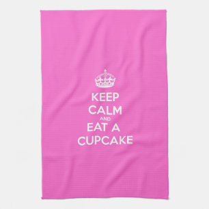 Linge De Cuisine Gardez votre calme et mangez un cupcake