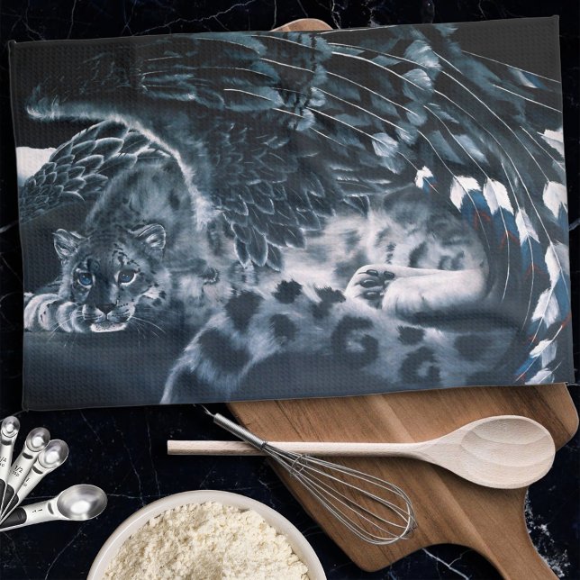 Linge De Cuisine Gardien des ailes du léopard des neiges Faune fant (Créateur téléchargé)