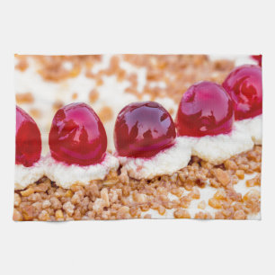 Linge De Cuisine Gâteau à la couronne de Francfort avec cerises sur
