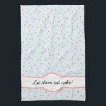 Linge De Cuisine Gâteau Confetti ・ Crème Bleue Frosting<br><div class="desc">Des bonbons fous saupoudrent sur la glace à la crème beurrée bleue pour bébé pour une fête festive et chic. Comme l'a dit une célèbre dame : "Qu'ils mangent du gâteau !"</div>