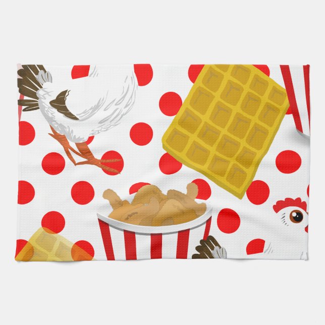 Linge De Cuisine gaufres de poulet (Horizontal)