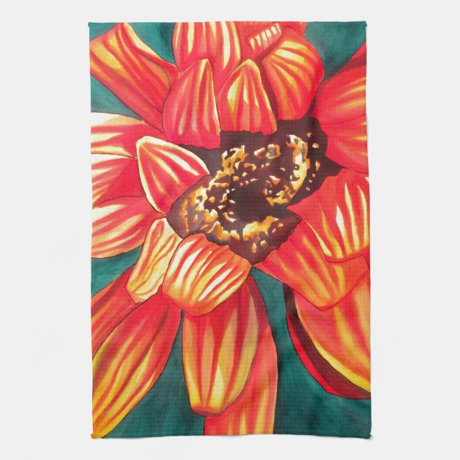 Linge De Cuisine Gazania desert flower art par Sacha Grossel (Vertical)