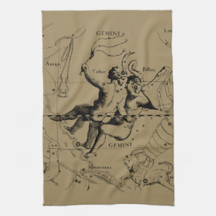 Linge De Cuisine Gemini Constellation Zodiac Hevelius 1690