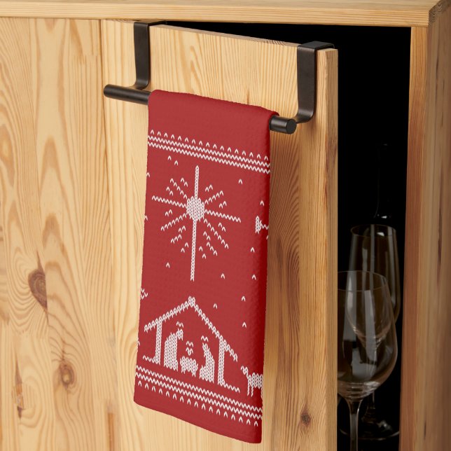 Linge De Cuisine Génial Joyeux Noël Sweat Nativité Christian (Pliage en tiers)