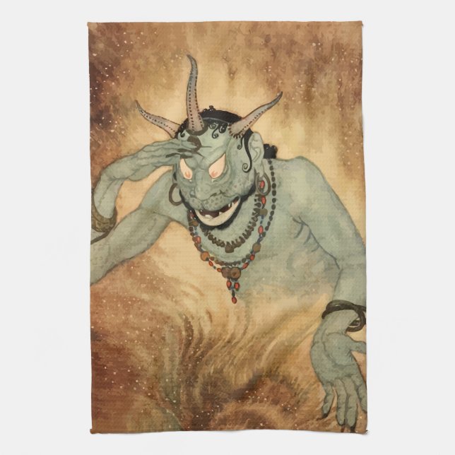 Linge De Cuisine Génie des Mille Nuits d'Edmund Dulac (Vertical)