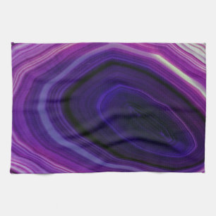 Linge De Cuisine Géode violette à torsion tombante