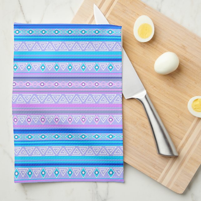 Linge De Cuisine geometric ethnic tribal pattern of American Indian (Quart Plié)