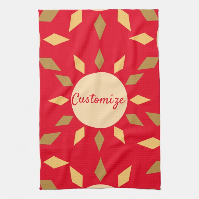 Linge De Cuisine Geometric Sun Circle Thunder_Cove (Vertical)