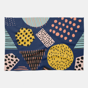Linge De Cuisine Géométrie amusante : Motif multicolore Abstrait