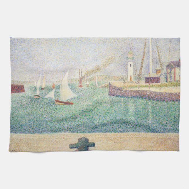 Linge De Cuisine Georges Seurat - Entrée du Port de Honfleur (Horizontal)