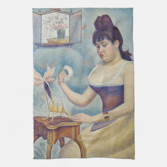 Linge De Cuisine Georges Seurat - Jeune Femme Se Poussant (Vertical)