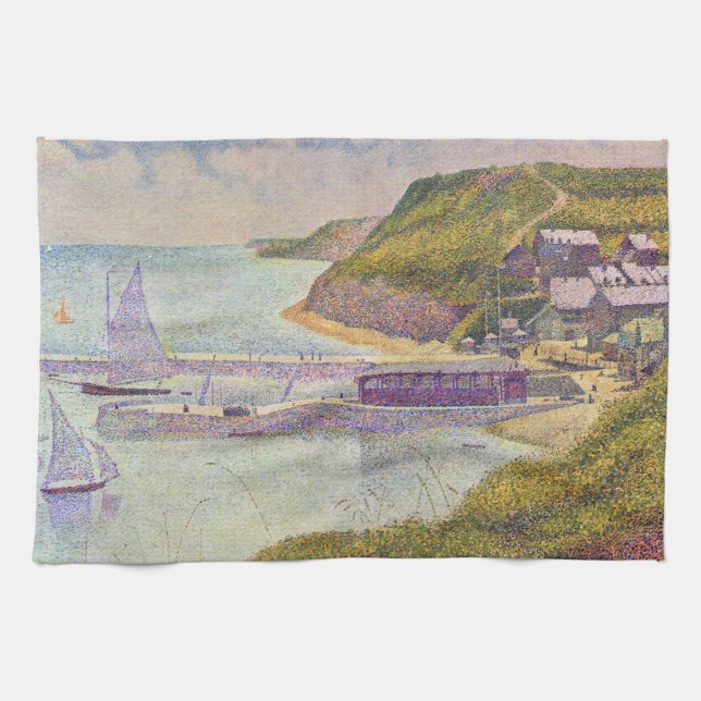 Linge De Cuisine Georges Seurat - Port-en-Bessin à High Tide (Horizontal)