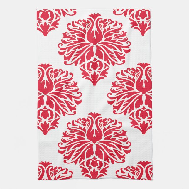 Linge De Cuisine Geranium Elegant Damask (Vertical)