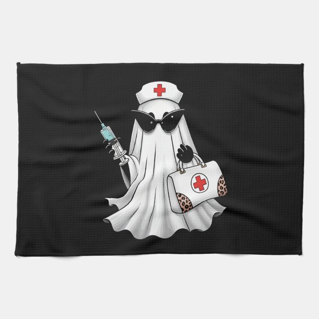 Linge De Cuisine Ghost Nurse Halloween (Horizontal)