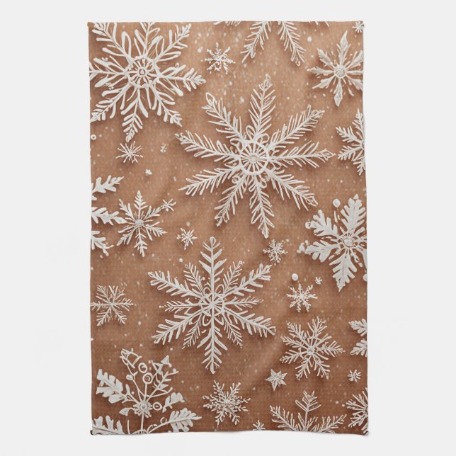 Linge De Cuisine Gilded Winter Crystals (Vertical)