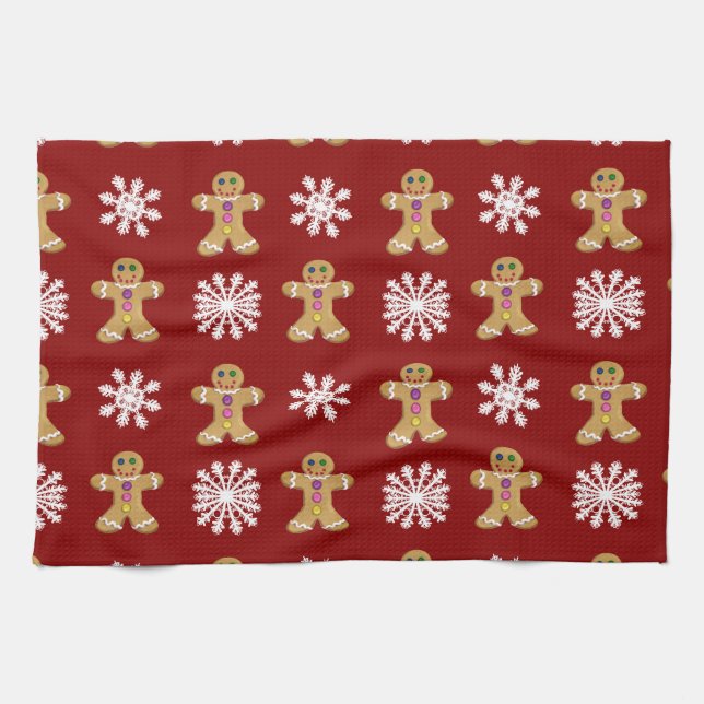 Linge De Cuisine Gingembre et neige (Horizontal)
