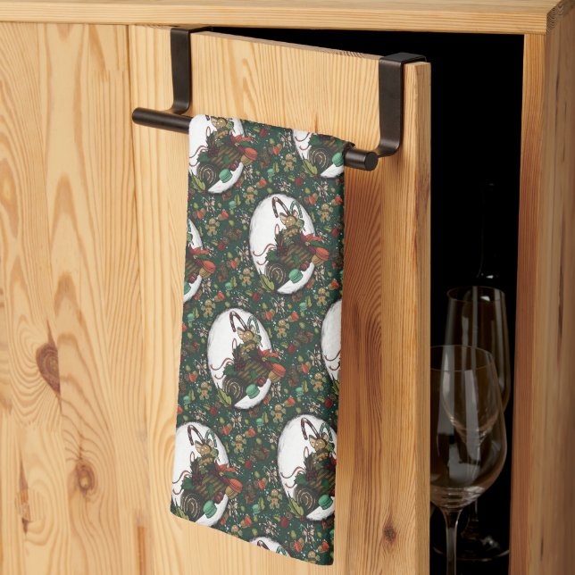 Linge De Cuisine Gingerbread Man: Pine (Pliage en tiers)