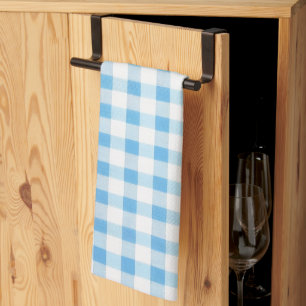Linge De Cuisine Gingham Bleu Bébé