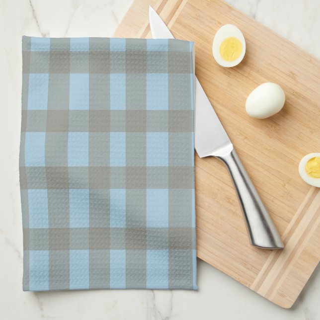 Linge De Cuisine Gingham Blue  (Quart Plié)