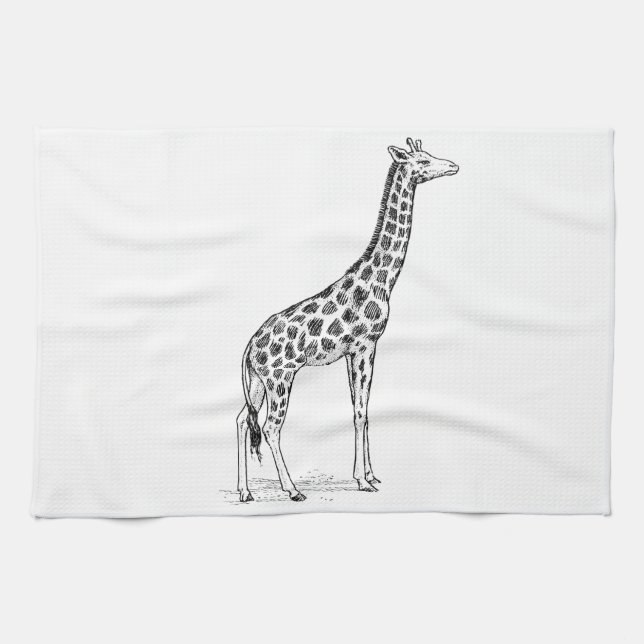 Linge De Cuisine Girafe (Horizontal)