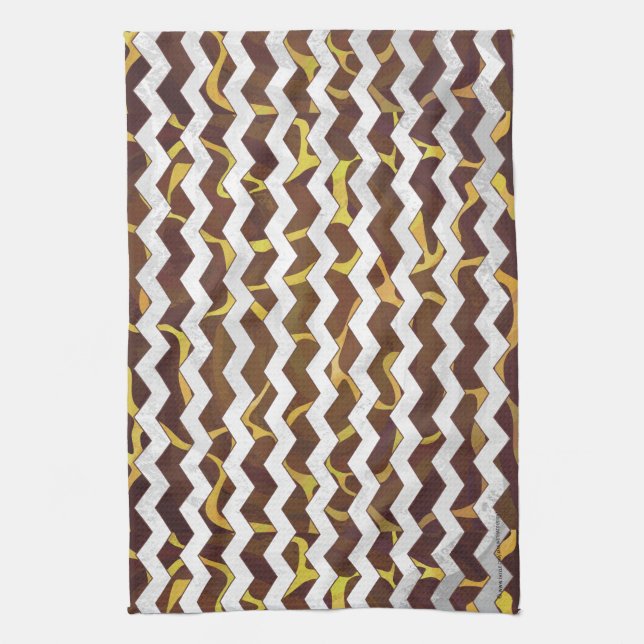 Linge De Cuisine Giraffe Brown et jaune (Vertical)