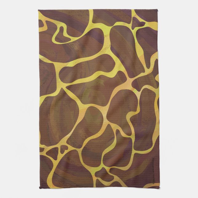 Linge De Cuisine Giraffe Brown et jaune (Vertical)