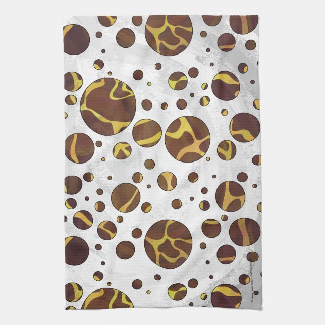 Linge De Cuisine Giraffe Brown et jaune (Vertical)