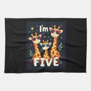 Linge De Cuisine Giraffe cool 5e fête d'anniversaire 5 ans bébé