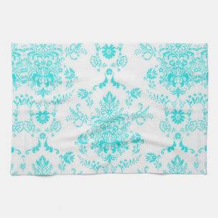 Linge De Cuisine Girly Aqua Damask