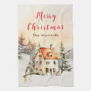Linge De Cuisine Gîte de vacances d'hiver Joyeux Noël