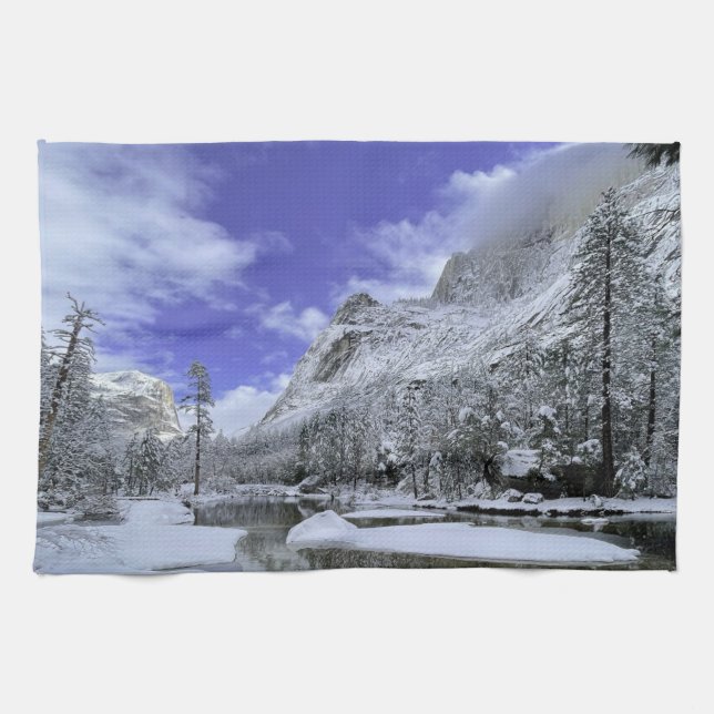 Linge De Cuisine Glace et neige | Parc national de Yosemite (Horizontal)