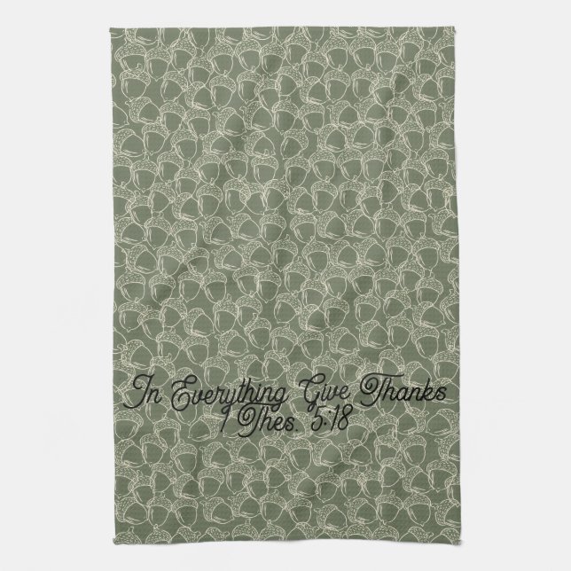 Linge De Cuisine Glands d'automne dans l'olive (Vertical)