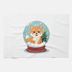 Linge De Cuisine Globe de neige Shiba