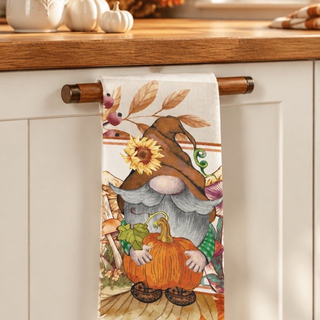 Linge De Cuisine Gnome de feuillage d'automne (Créateur téléchargé)
