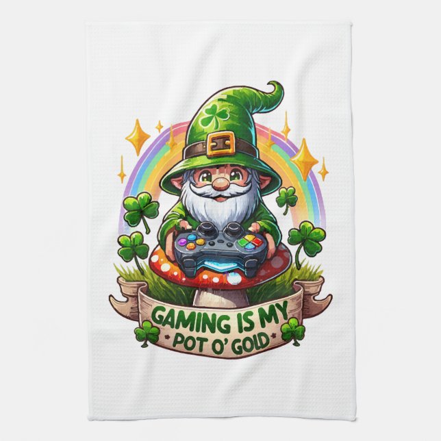Linge De Cuisine Gnome de joueur de la Saint-Patrick (Vertical)