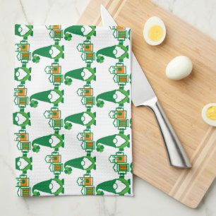 Linge De Cuisine Gnome de la Saint-Patrick avec chope de bière