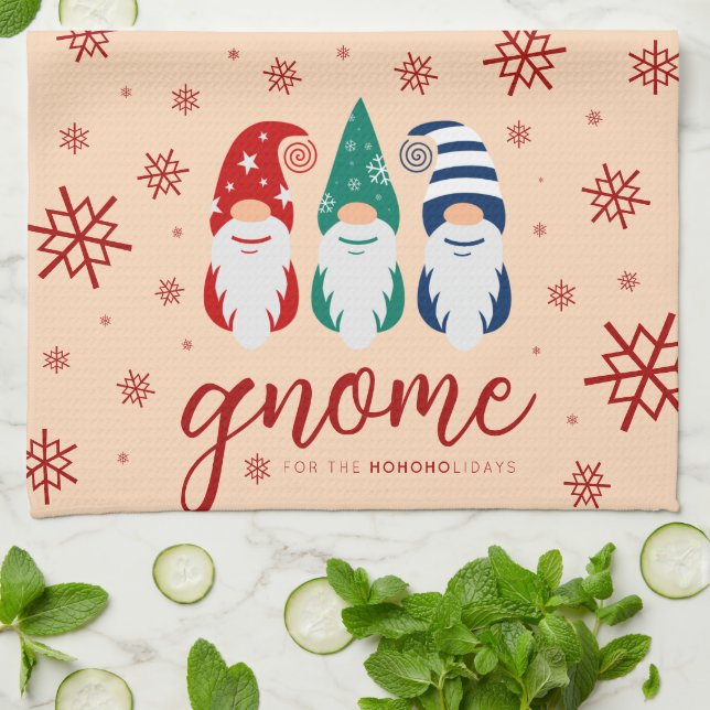 Linge De Cuisine Gnome de Noël Hygge pour les fêtes de neige (Plié)